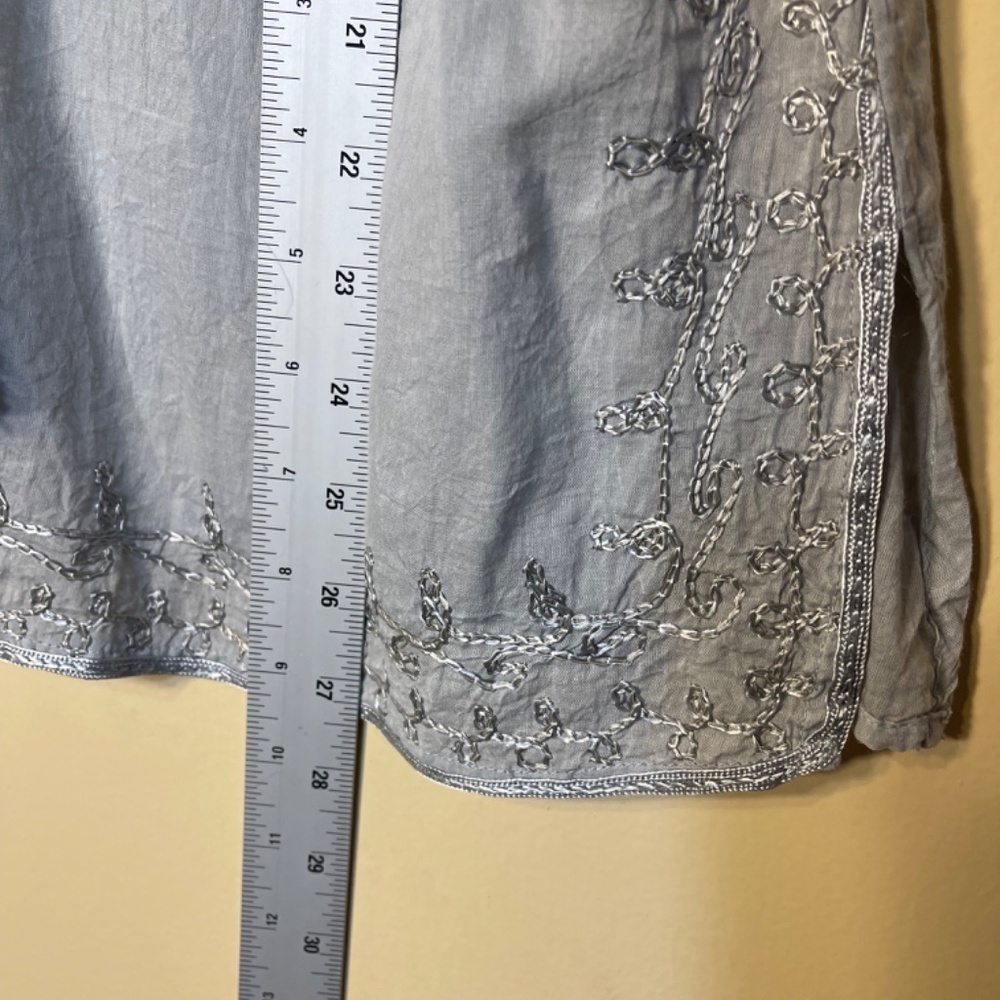 Cotton Blouse Embroidered Sleeveless - Picture 8 of 10